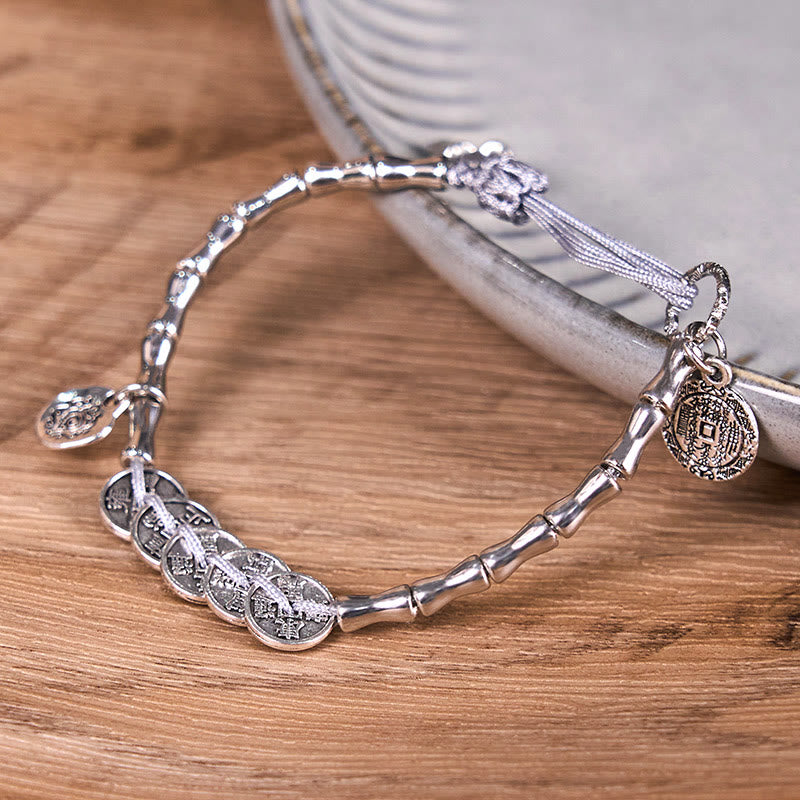 Five Emperor Coins Mountain Ghosts Protective Bracelet