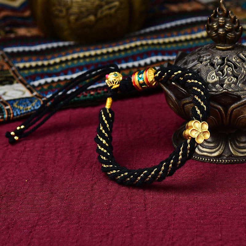 Five Gods of Wealth Red String Protection Bracelet