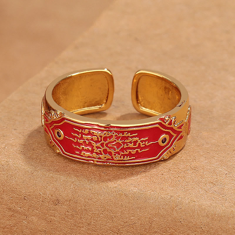 Five Scriptures Copper Healing Ring | Spiritual Balance Energy