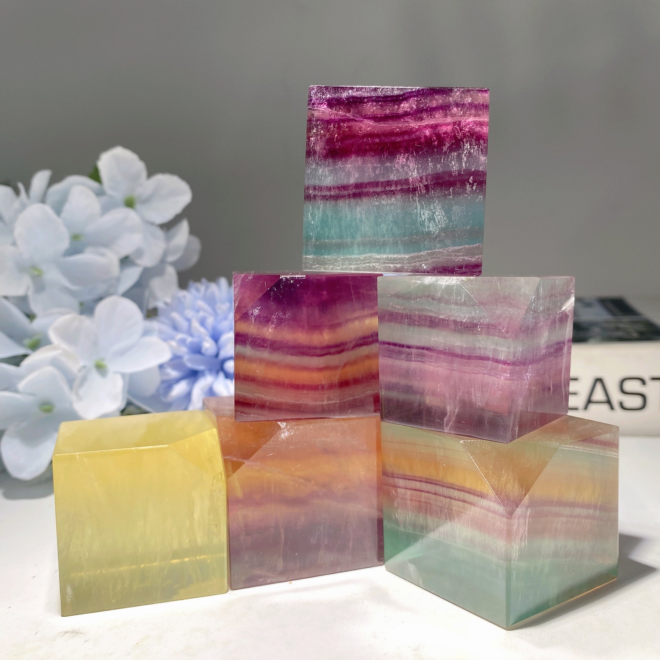 Fluorite Crystal Cube 1.2-1.6 Inches Healing Stone
