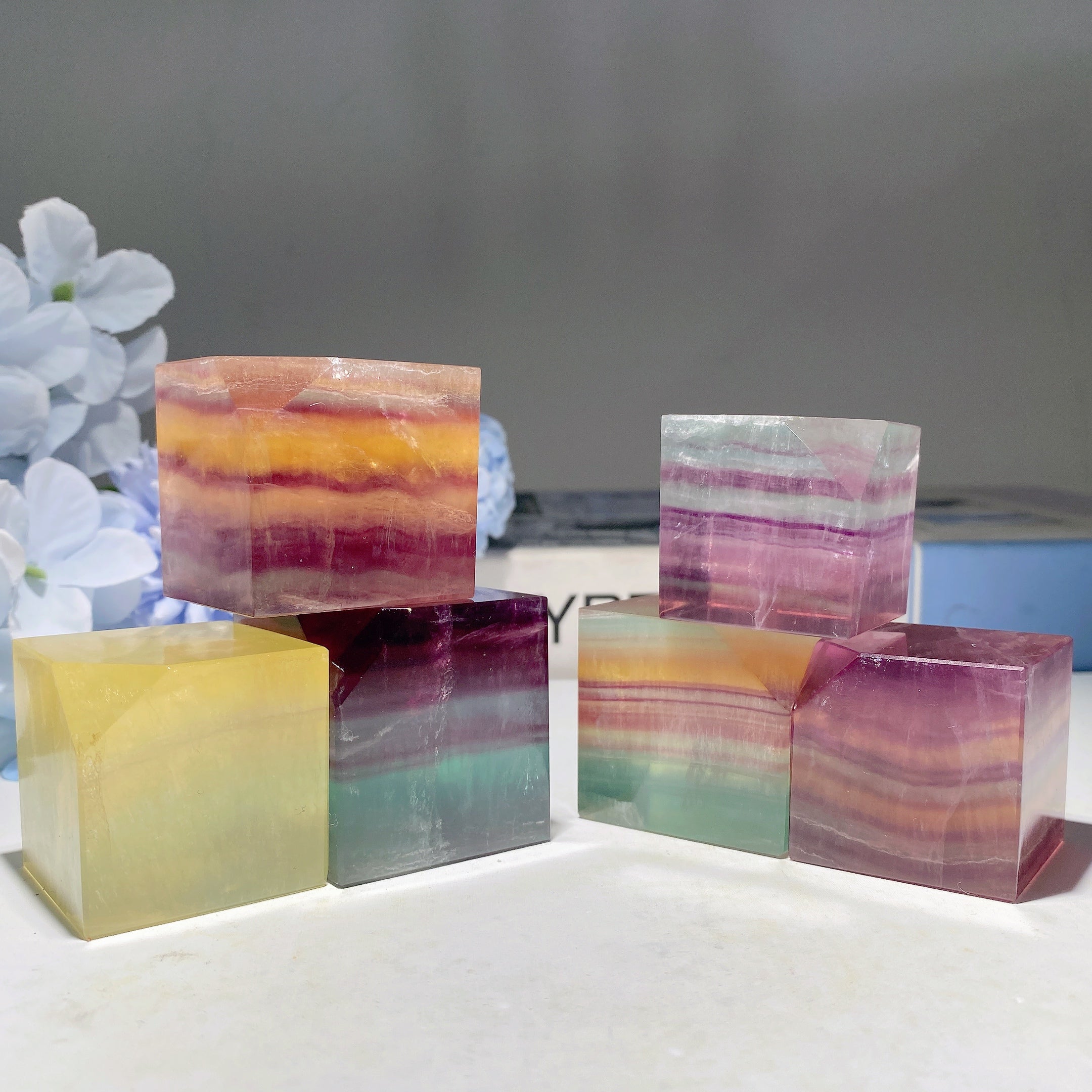 Fluorite Crystal Cube 1.2-1.6 Inches Healing Stone