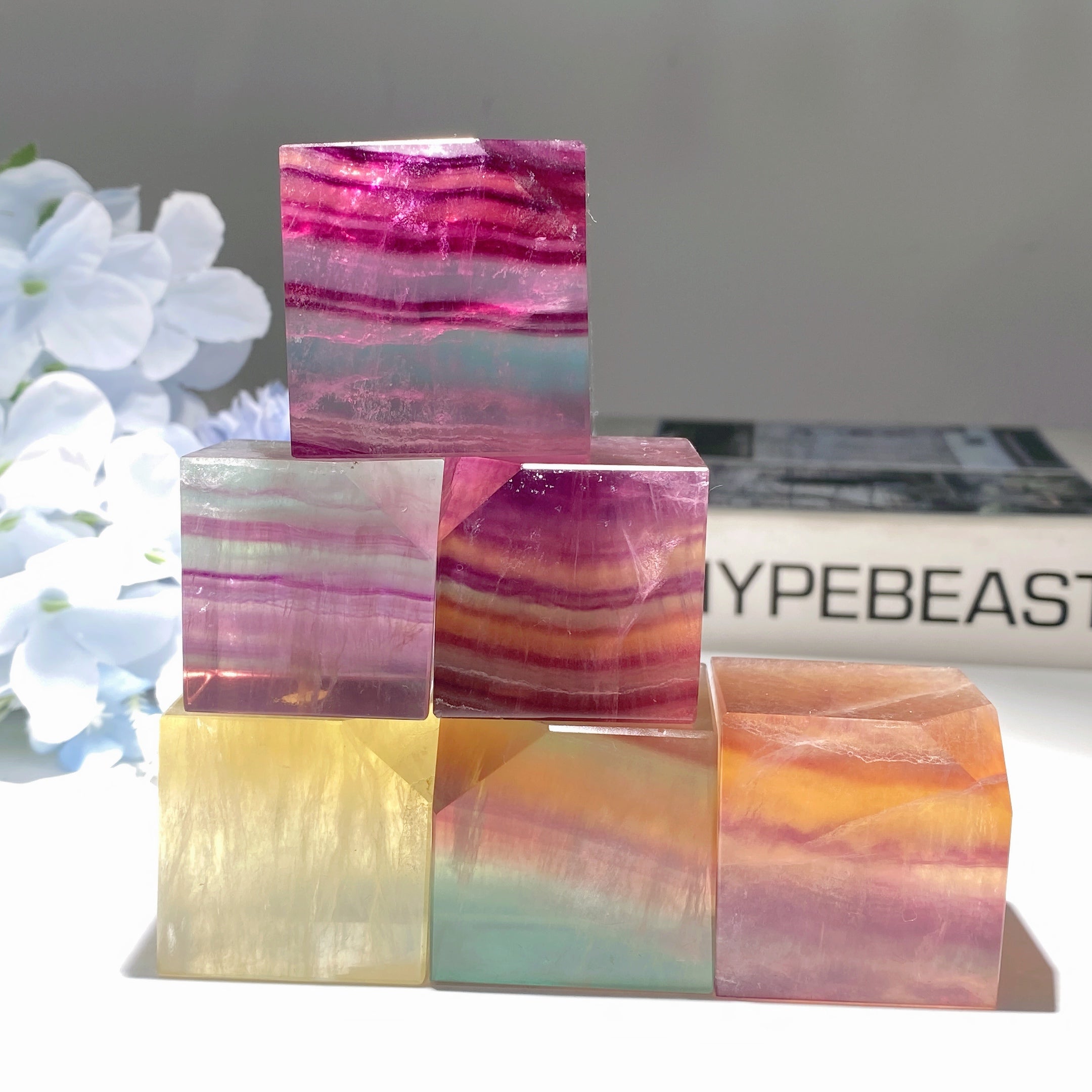 Fluorite Crystal Cube 1.2-1.6 Inches Healing Stone