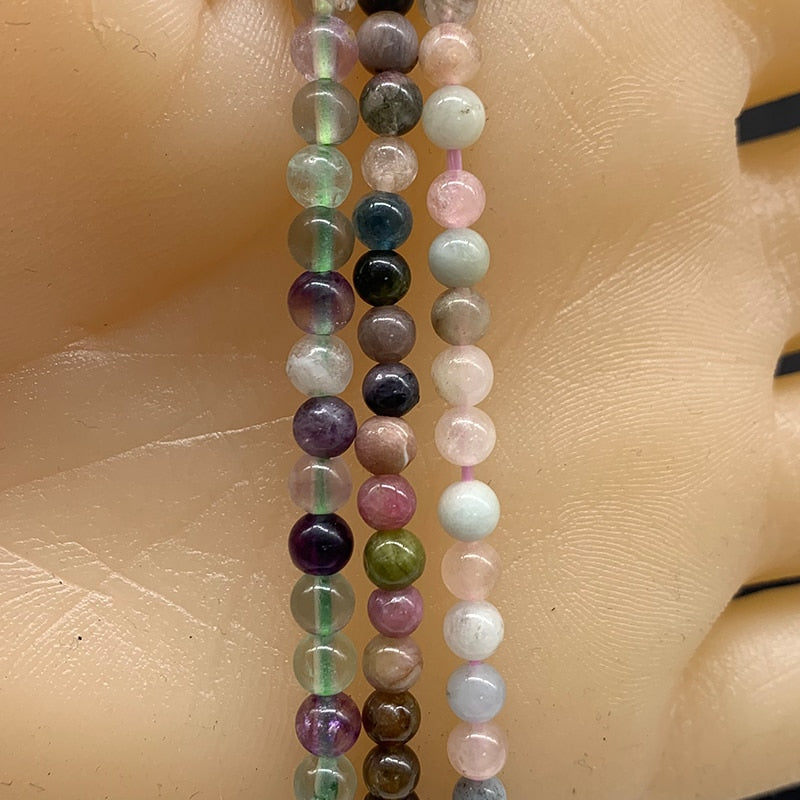 Fluorite, Tiger Eye, Amethyst Bracelet Set