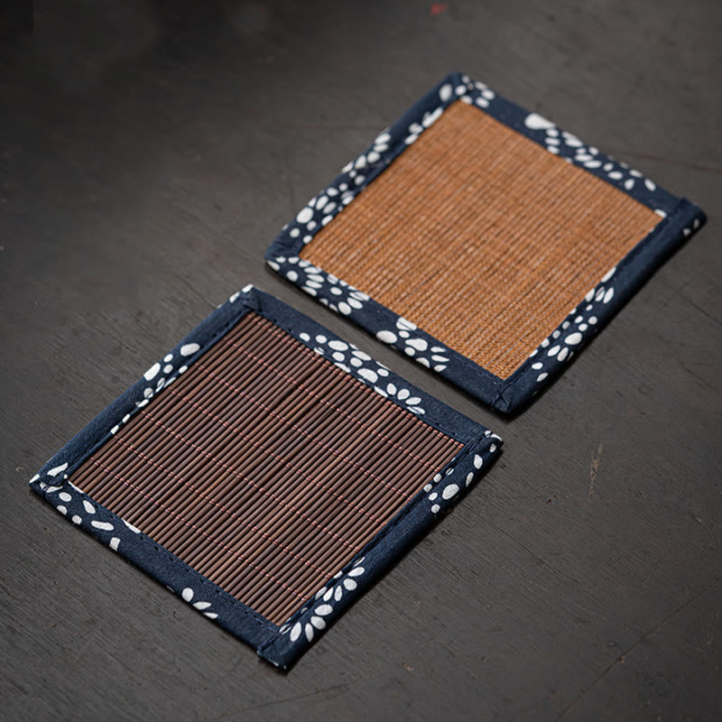 Flying Rabbit Bamboo Mat Ceramic Incense Burner for Prosperity