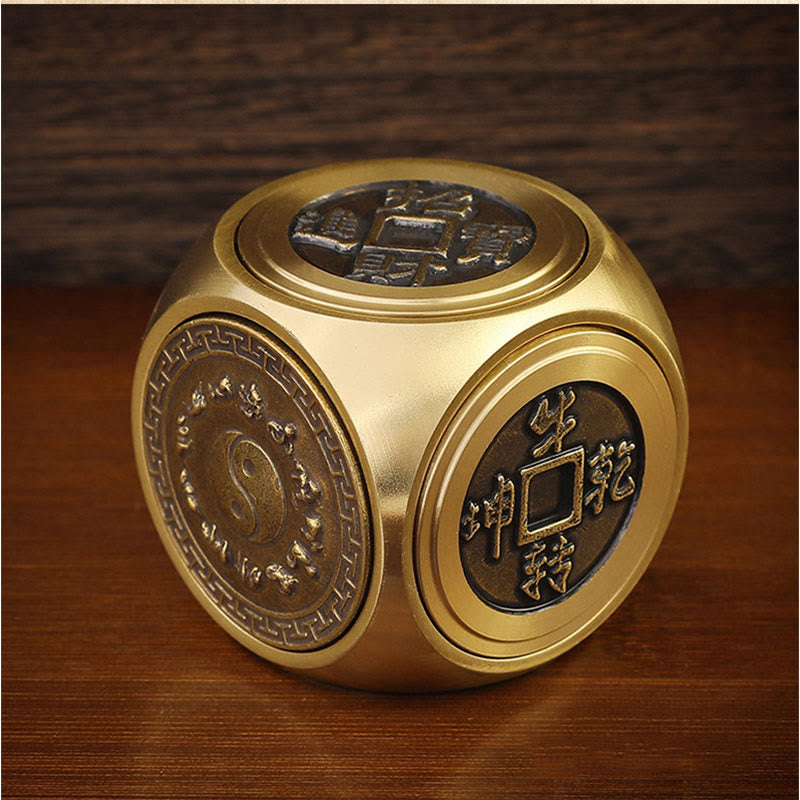 Four Beasts Feng Shui Yin Yang Brass Coin Decor