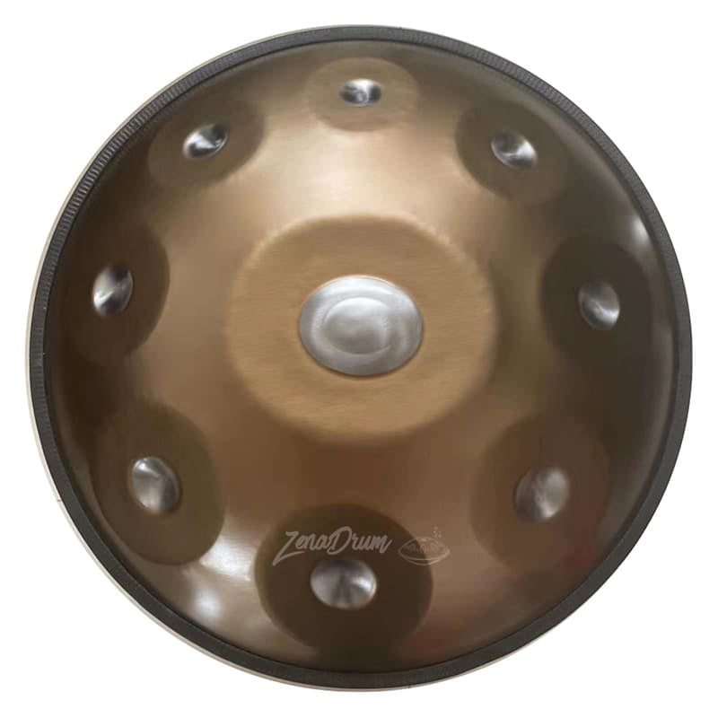 G Minor Kurd Handpan Drum with 9 Tone Fields in Circular Arrangement for Sale