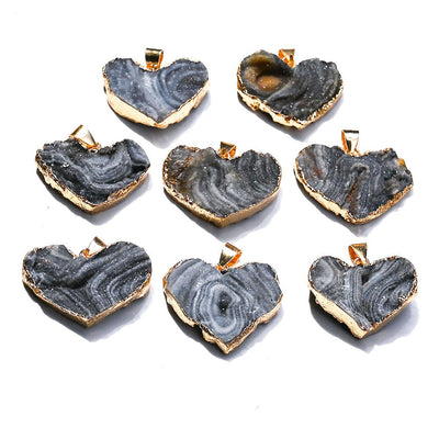 Galaxy Druzy Agate Pendant 1.6 Inch Crystal Healing Necklace