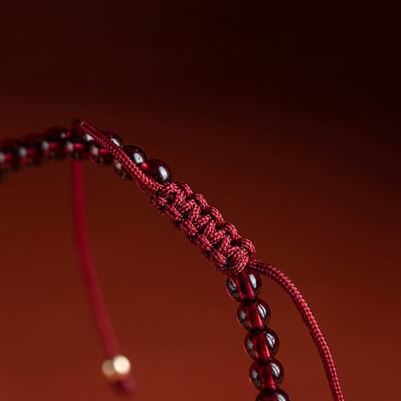 Garnet Cinnabar Pixiu Bracelet for Calm and Blessings