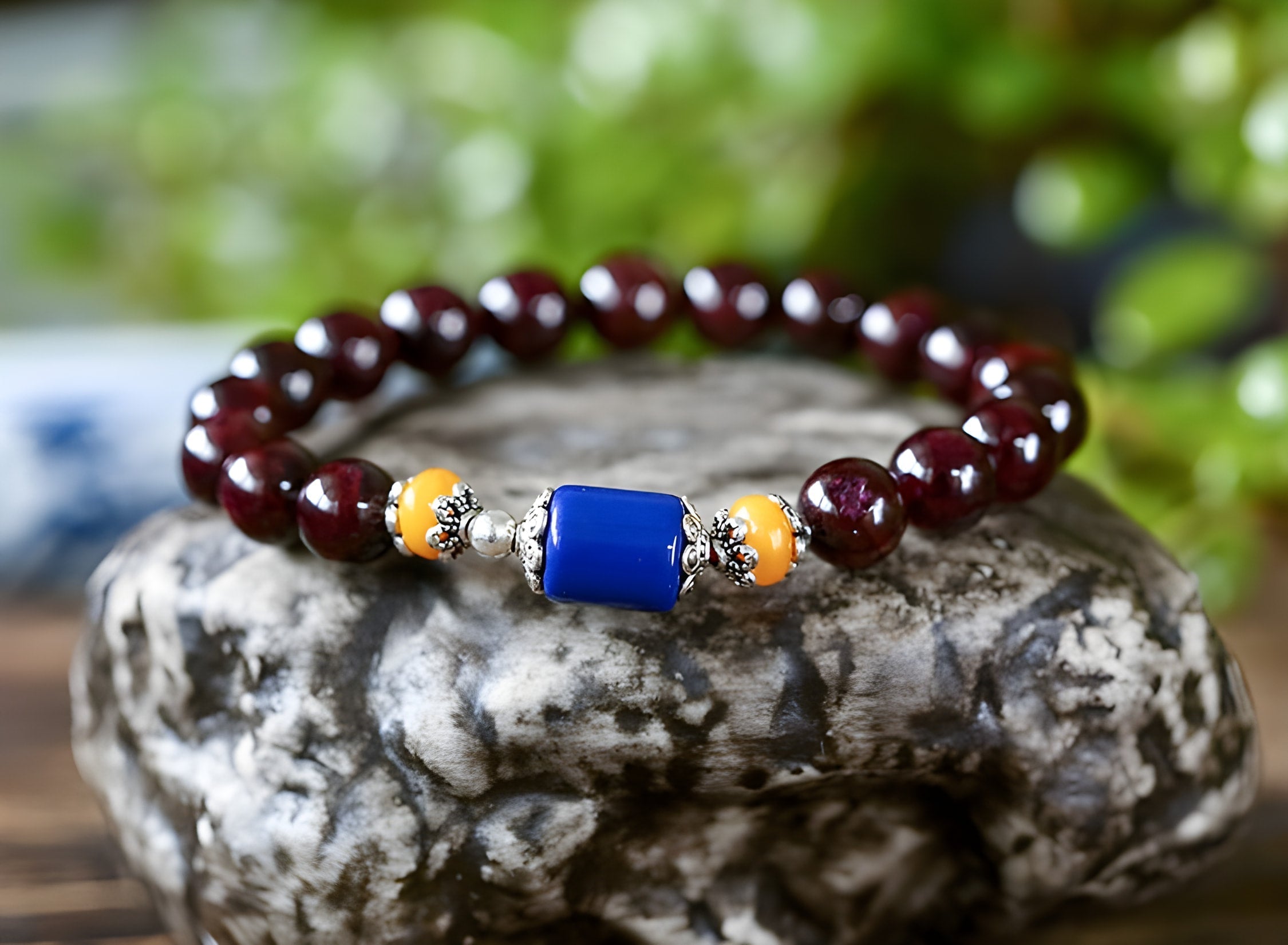 Garnet Bracelet for Empowerment and Balance