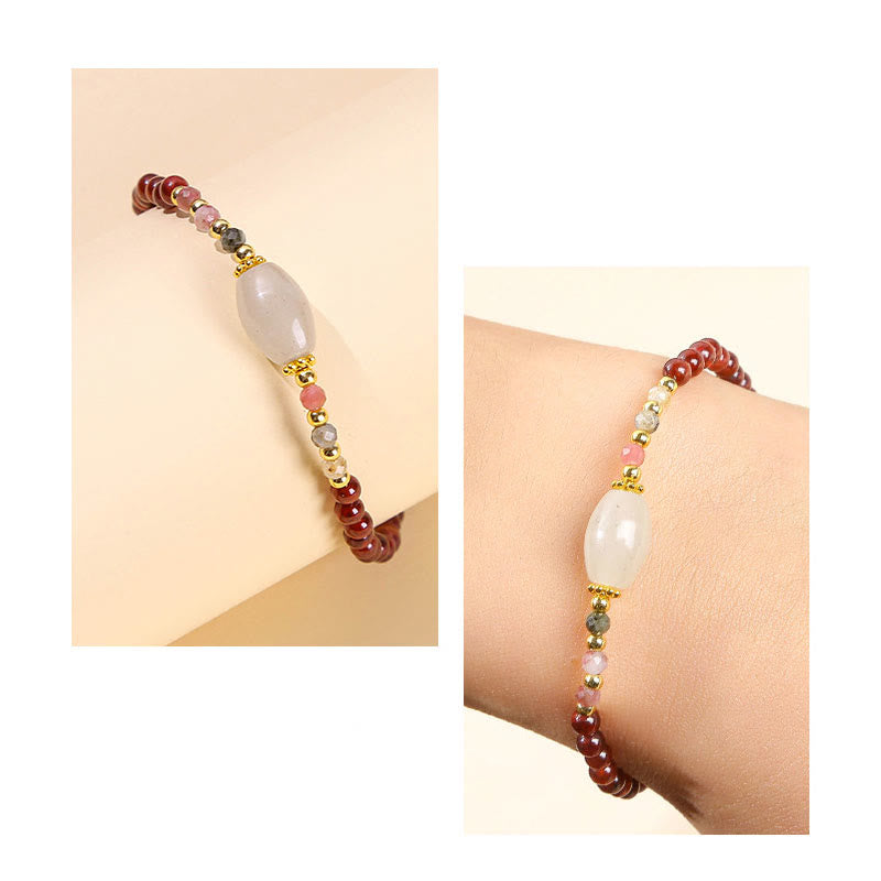 Garnet Jade Tourmaline Passion Bracelet for Positive Change