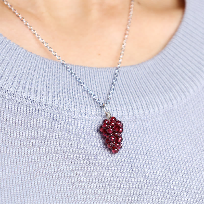 Garnet Necklace for Protection | Natural Stones 45cm