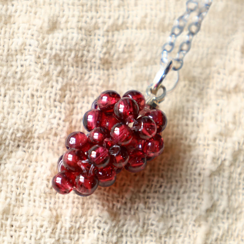 Garnet Necklace for Protection | Natural Stones 45cm