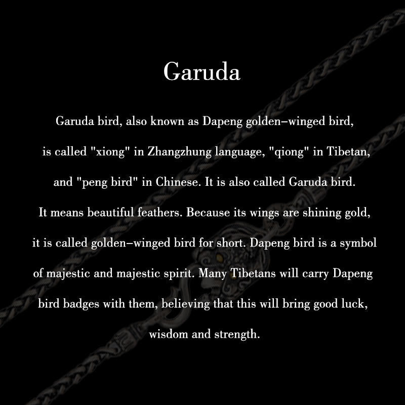 Garuda Wisdom Necklace in 925 Sterling Silver 63cm Chain