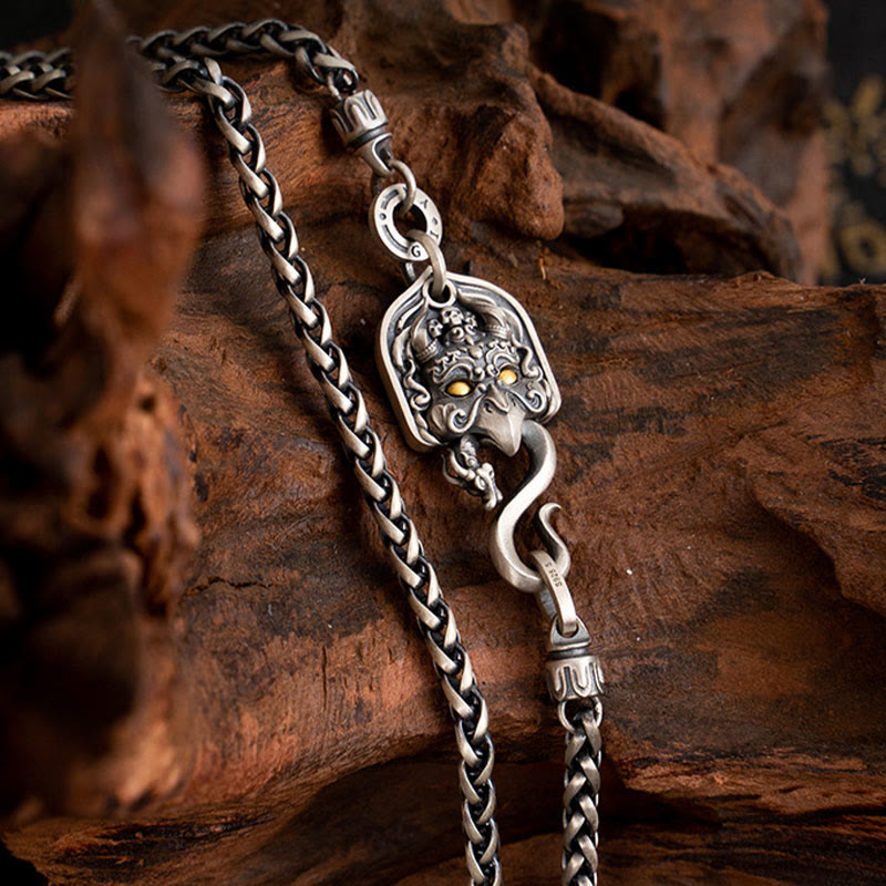 Garuda Wisdom Necklace in 925 Sterling Silver 63cm Chain