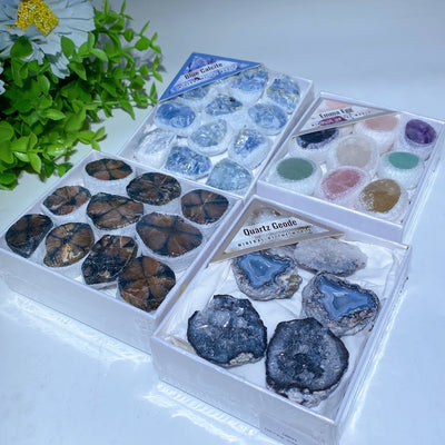 Gemstone Crystal Specimens Box 8.5cm High Vibration Minerals