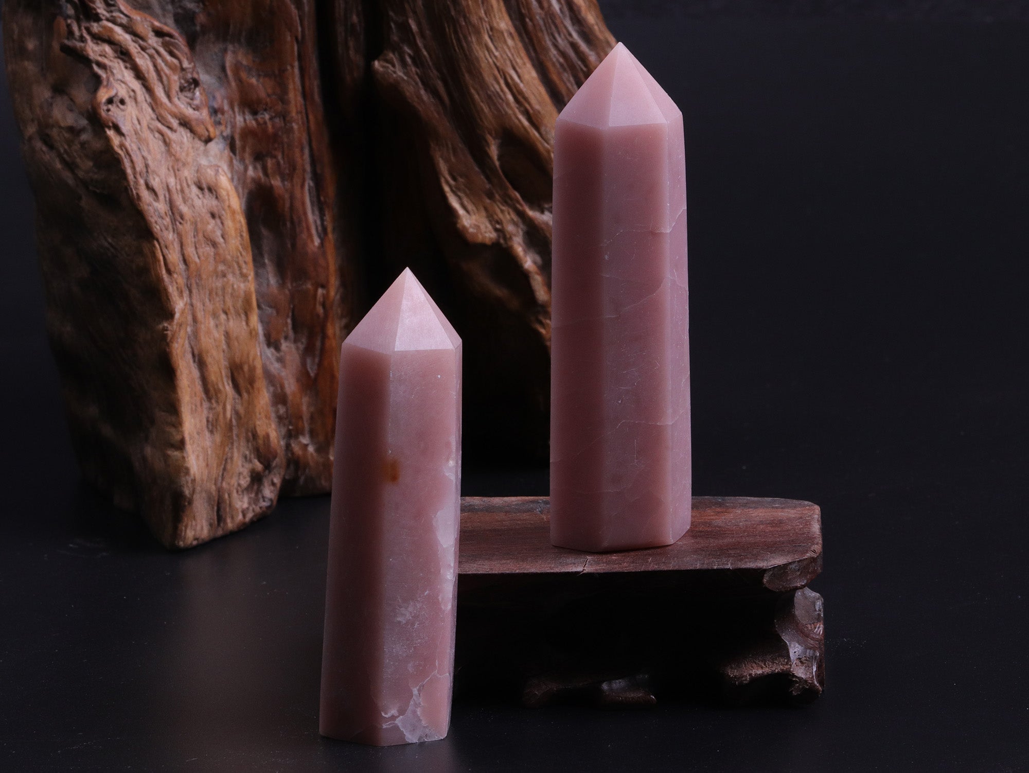 Gentle Pink Opal Tower for Spiritual Healing