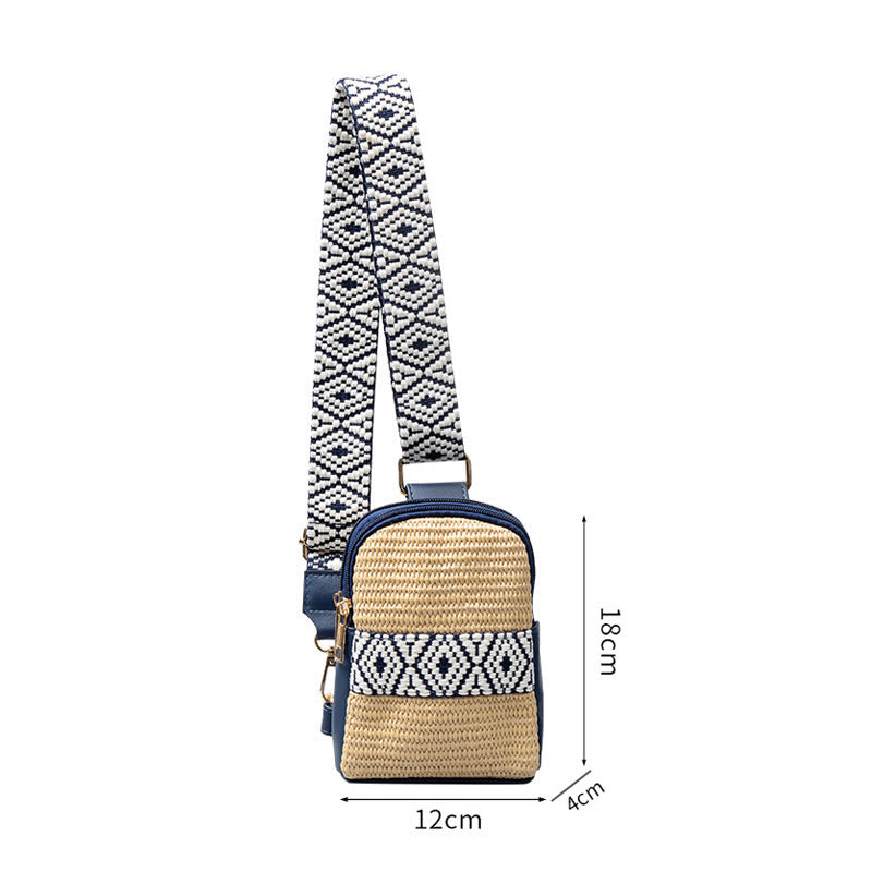 Geometry Straw Woven Crossbody Bag | Spiritual Accessories