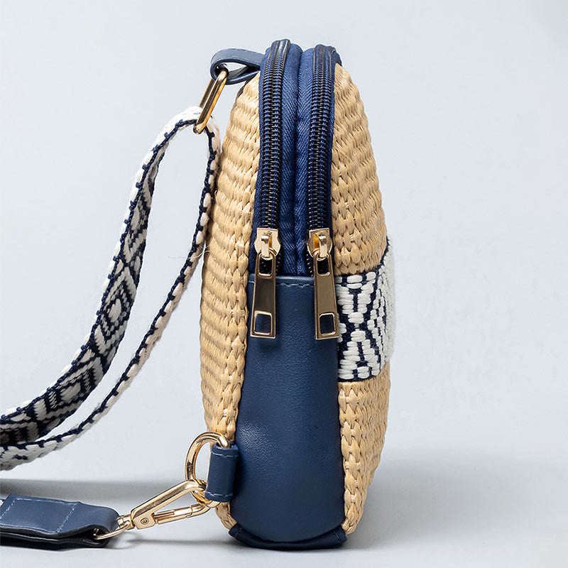 Geometry Straw Woven Crossbody Bag | Spiritual Accessories