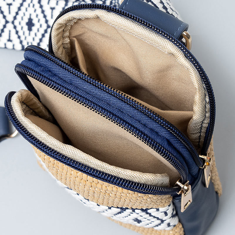 Geometry Straw Woven Crossbody Bag | Spiritual Accessories