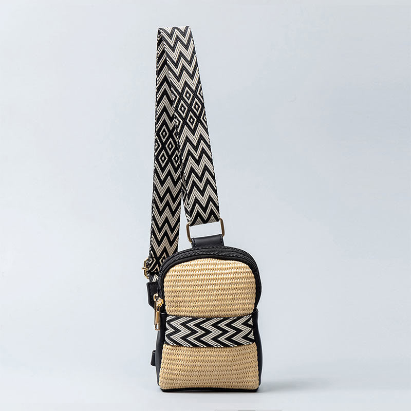 Geometry Straw Woven Crossbody Bag | Spiritual Accessories