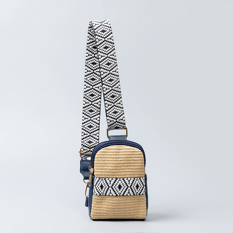 Geometry Straw Woven Crossbody Bag | Spiritual Accessories