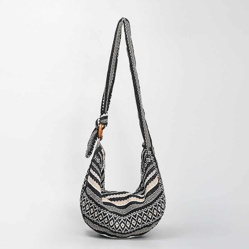 Geometry Stripes Print Crossbody Bag | Adjustable Shoulder Bag