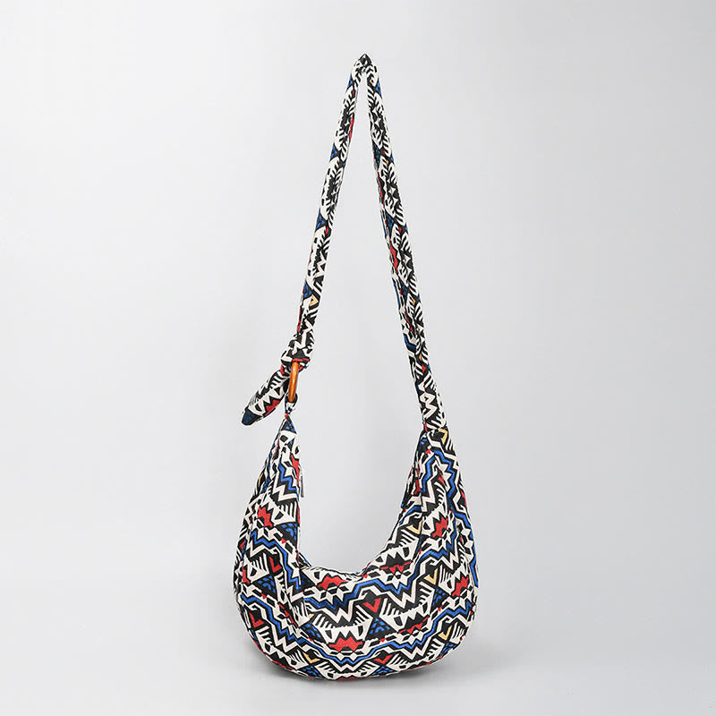 Geometry Stripes Print Crossbody Bag | Adjustable Shoulder Bag