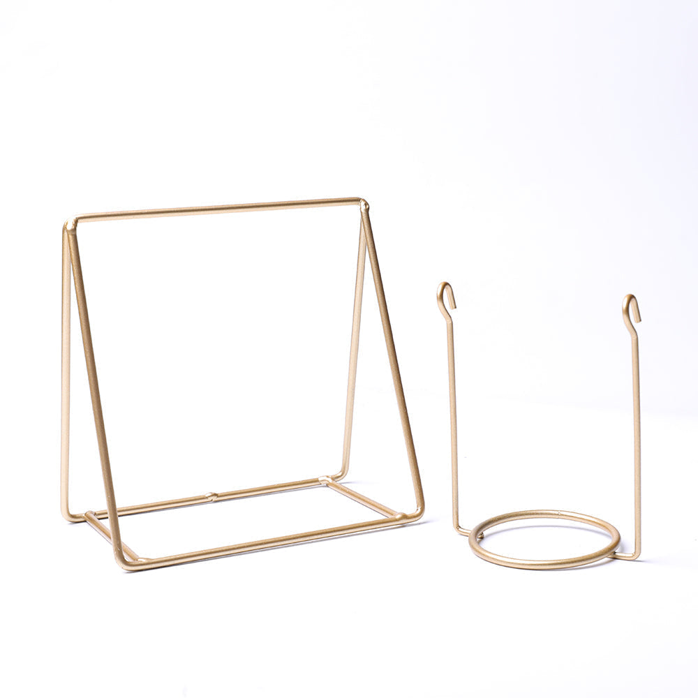 Gold Metal Swing Design Stand Holder with Jade Sphere