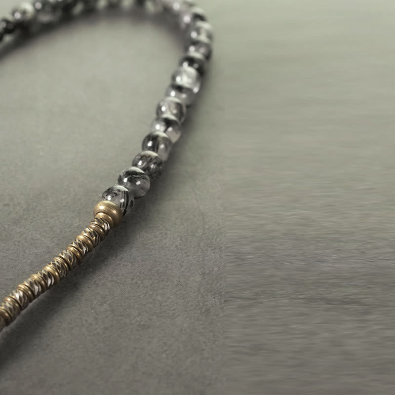 Gold Sheen Obsidian Double Wrap Protection Bracelet