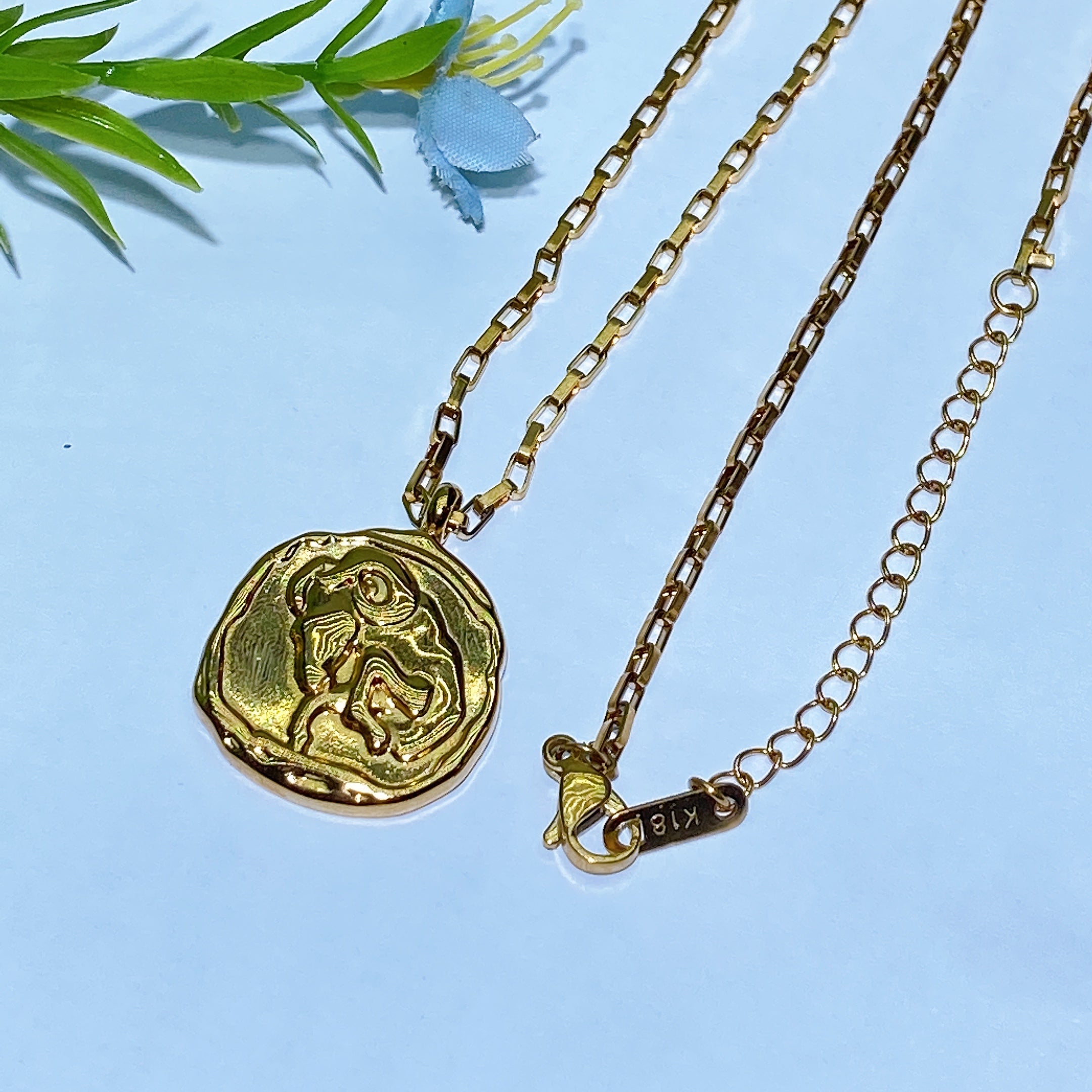 Golden 12 Constellations Necklace for Spiritual Healing