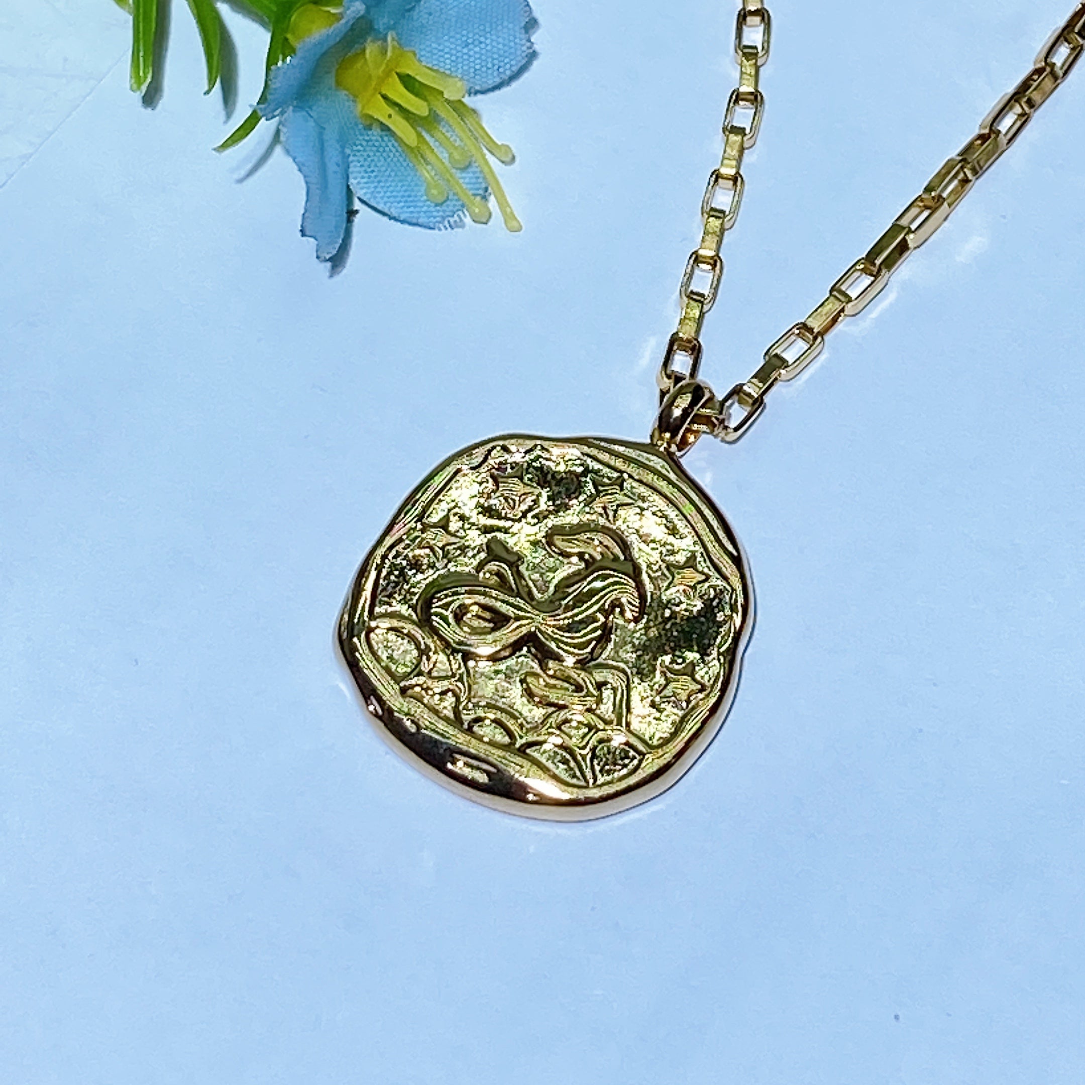 Golden 12 Constellations Necklace for Spiritual Healing