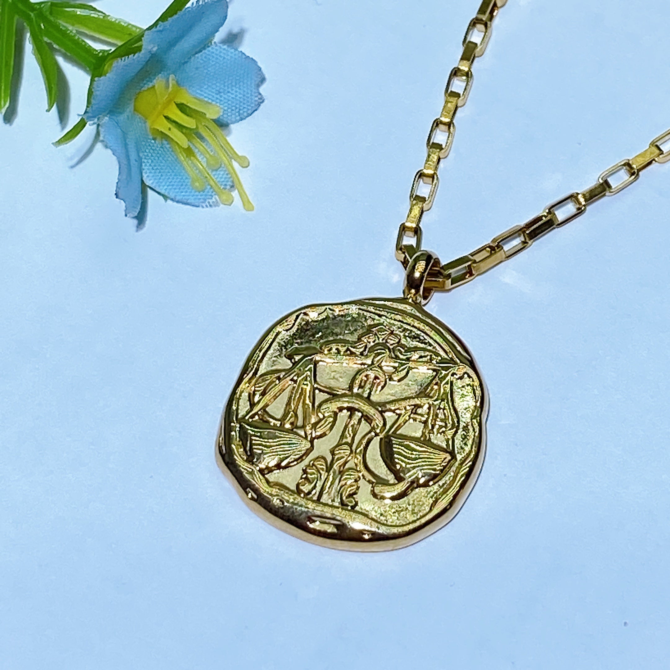 Golden 12 Constellations Necklace for Spiritual Healing