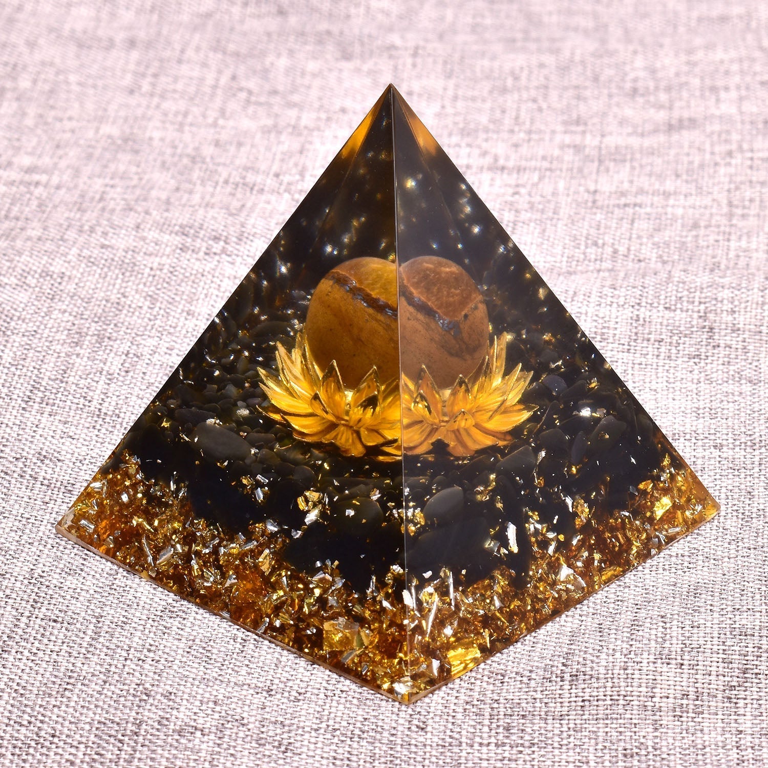 Golden Lotus Protector Pyramid