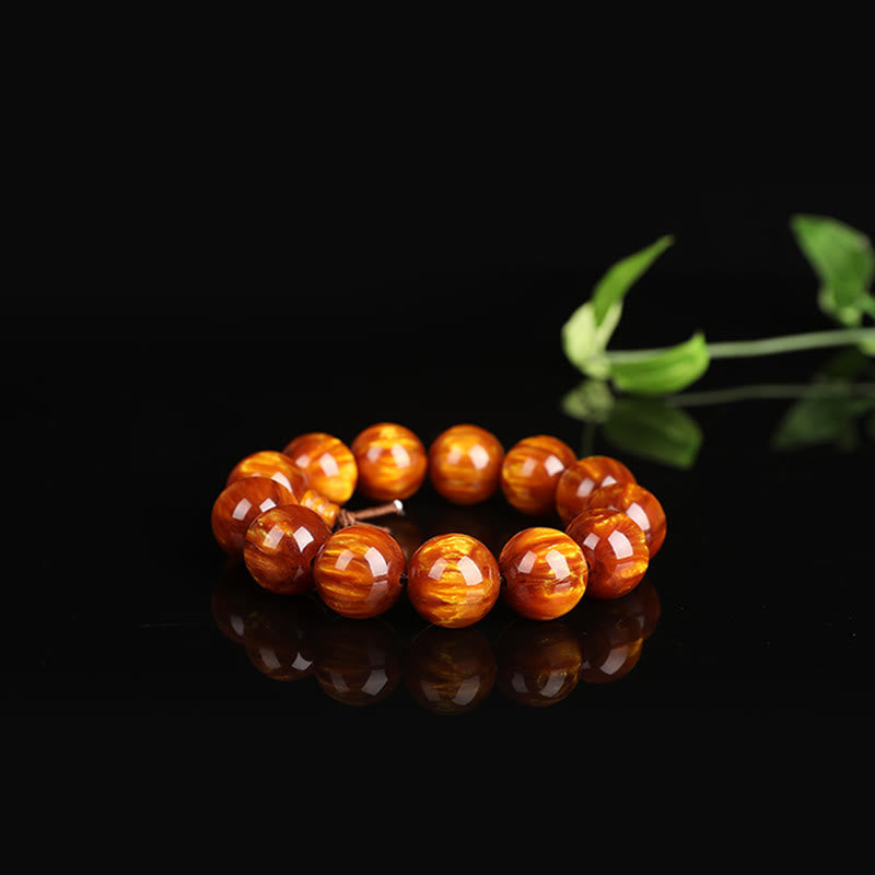 Golden Sea Willow Wrist Mala Bracelet for Success & Healing
