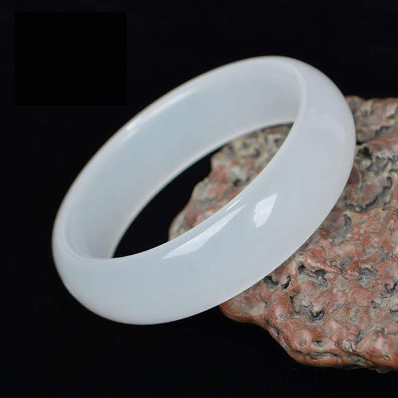 Golden Silk Jade Bangle Bracelet 58mm for Wealth & Luck