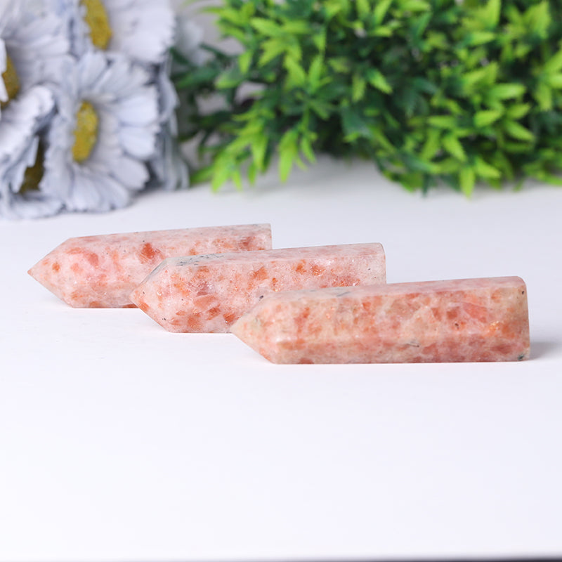 Golden Strawberry Point Crystal Tower 2.4-4.5in Healing Decoration