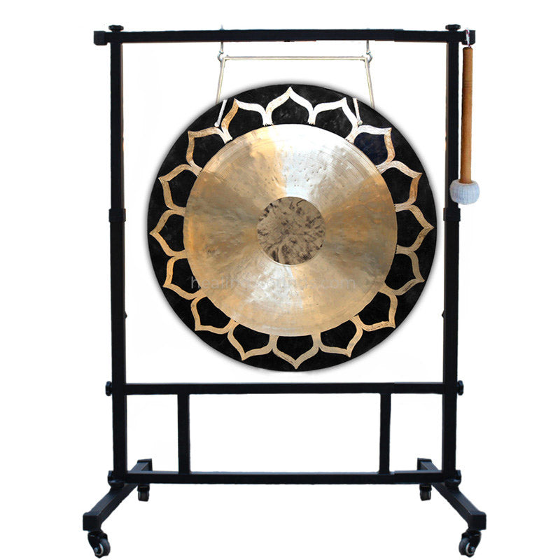 Gong Stand Holder with Wheels for Instrument Display