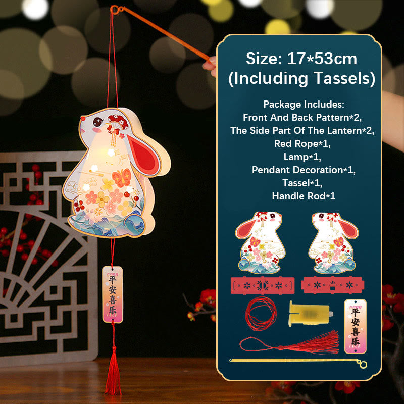 Good Luck Rabbit Paper Lantern | Zen Decor Accent