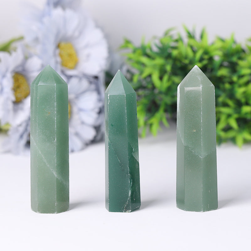 Green Aventurine 2.5-4.5 Inch Crystal Point for Healing