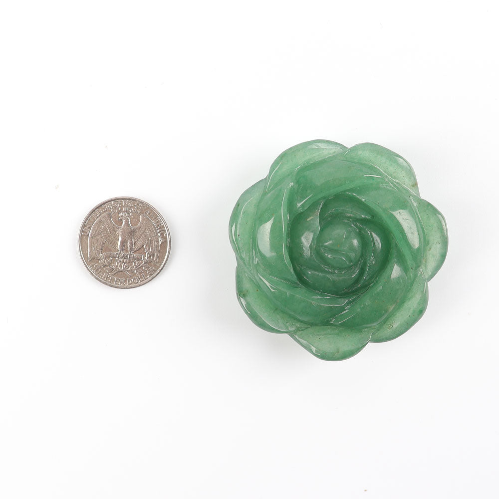 Green Aventurine 2-Inch Flower Crystal Figurine