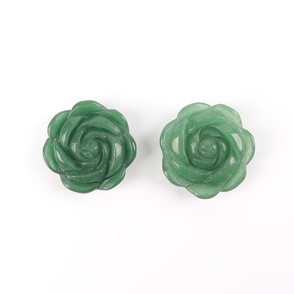 Green Aventurine 2-Inch Flower Crystal Figurine