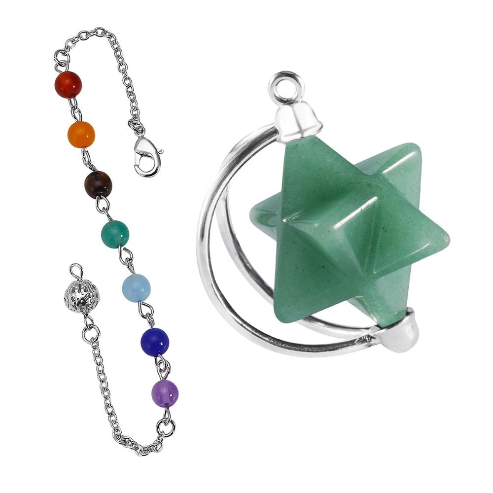 Green Aventurine Chakra Pendulum Path to Prosperity