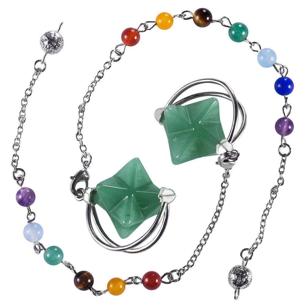 Green Aventurine Chakra Pendulum Path to Prosperity