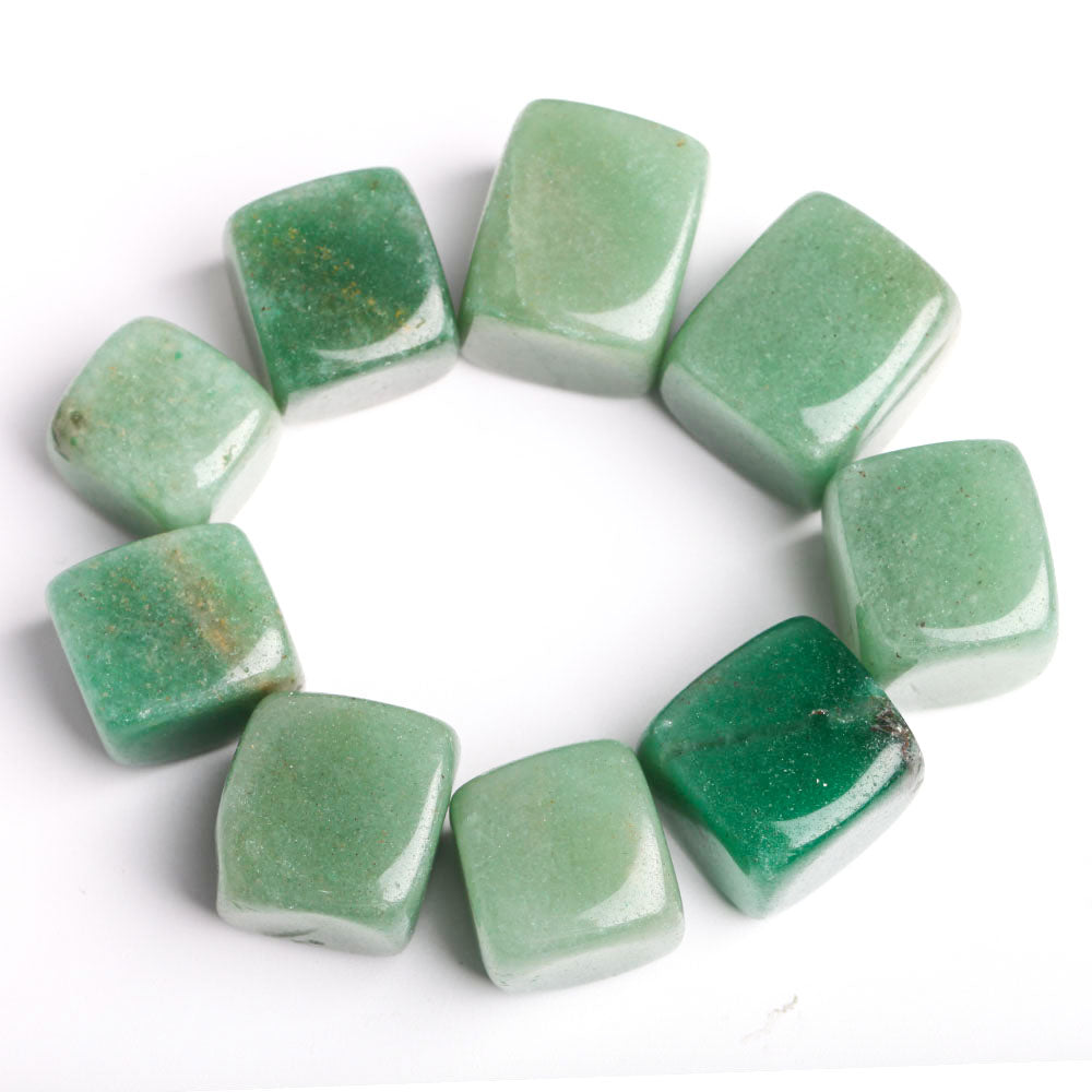Green Aventurine Crystal Cube 2cm Polished Gemstone