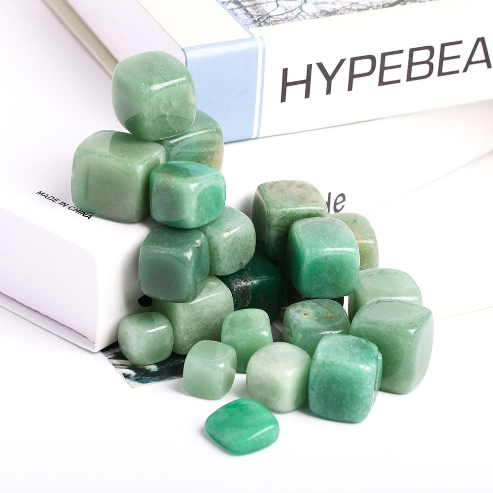 Green Aventurine Crystal Cube 2cm Polished Gemstone