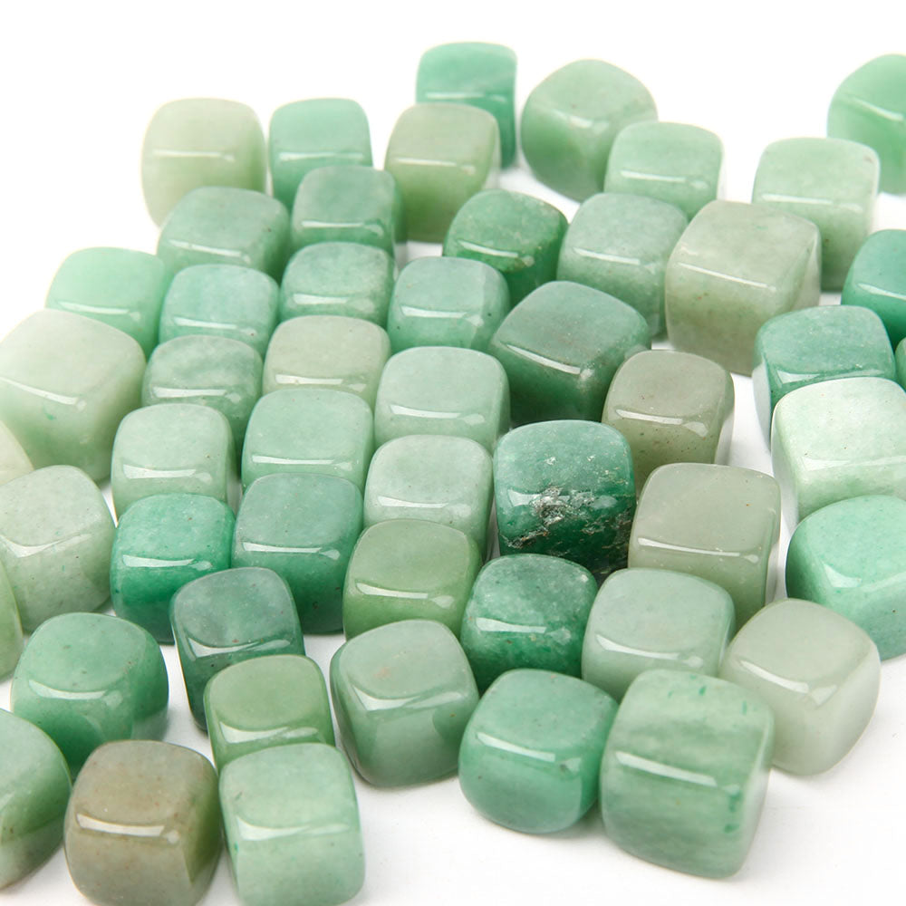 Green Aventurine Crystal Cubes 1.5-2cm Healing Stones