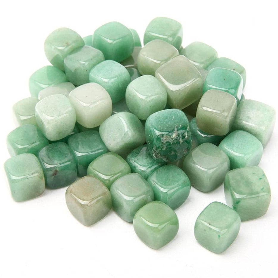 Green Aventurine Crystal Cubes 1.5-2cm Healing Stones