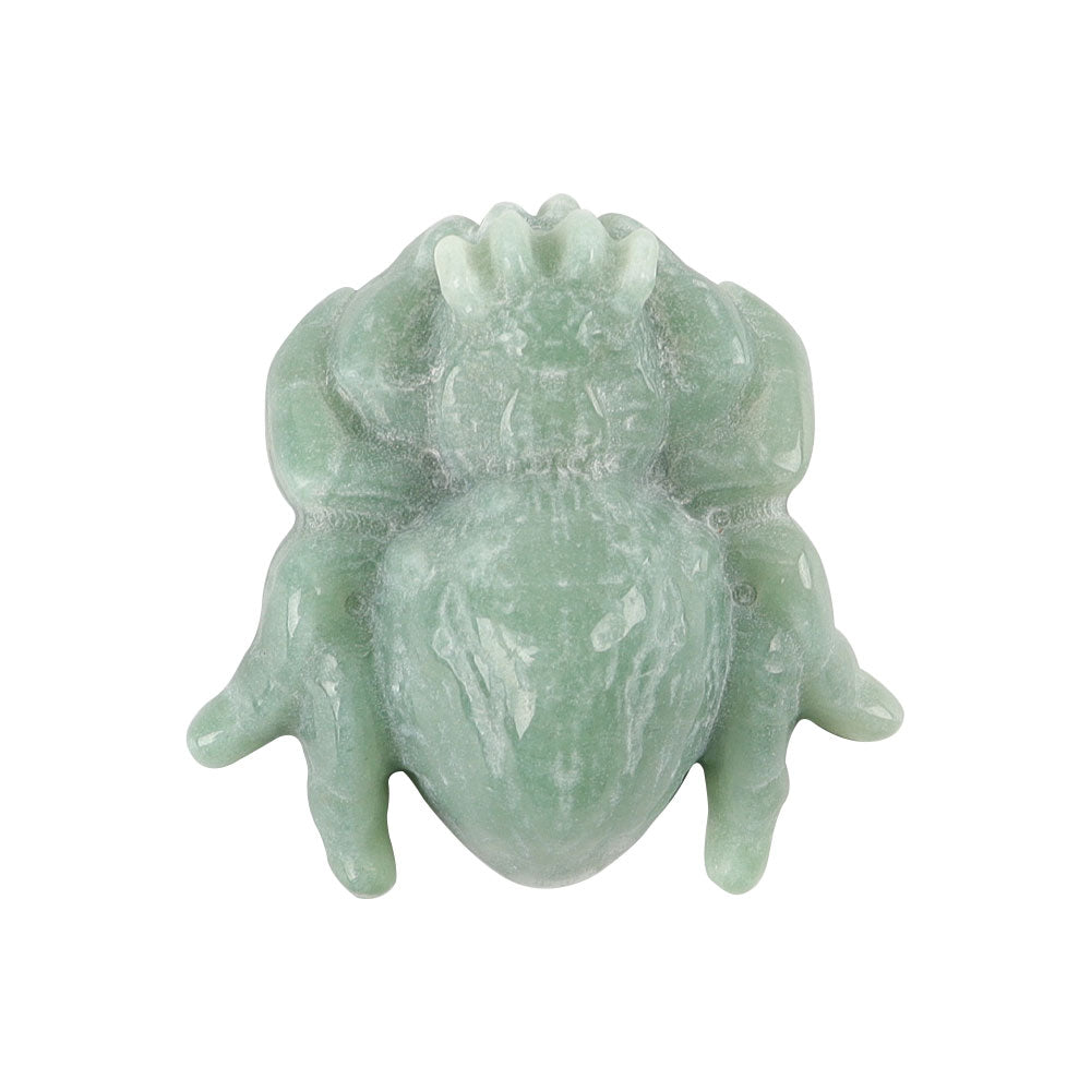 Green Aventurine Crystal Spider Carving 2.33 Inch
