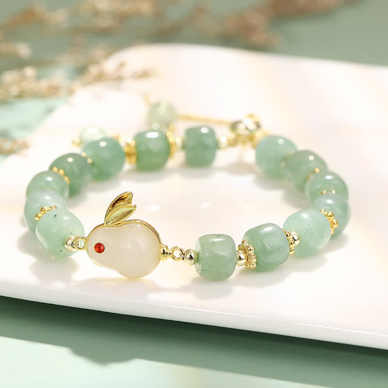 Green Aventurine Luck Bracelet for Year of the Rabbit | 15-20cm