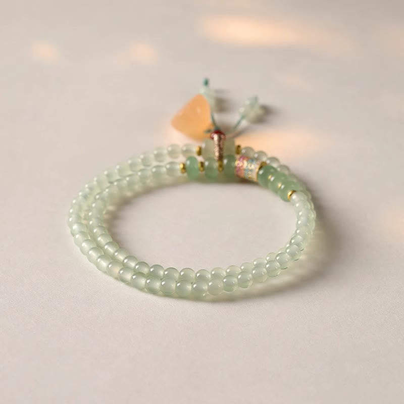 Green Aventurine Lucky Bamboo Bracelet for Balance and Harmony